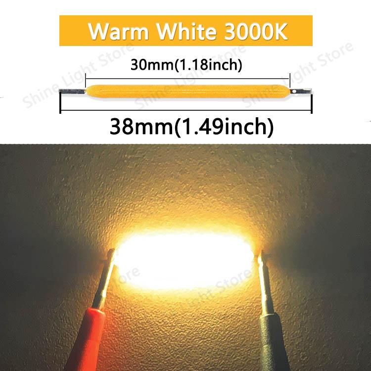 10~1200pcs 3V Filament LED 38mm LEDS Edison Light Bulb Decoration Home Wedding Party Camping Lighting Diod Accessories