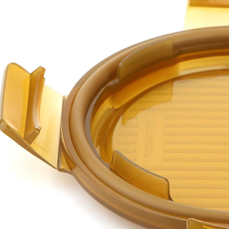 LOCK&LOCK Amber Round Glass Food Storage Container 1000mL