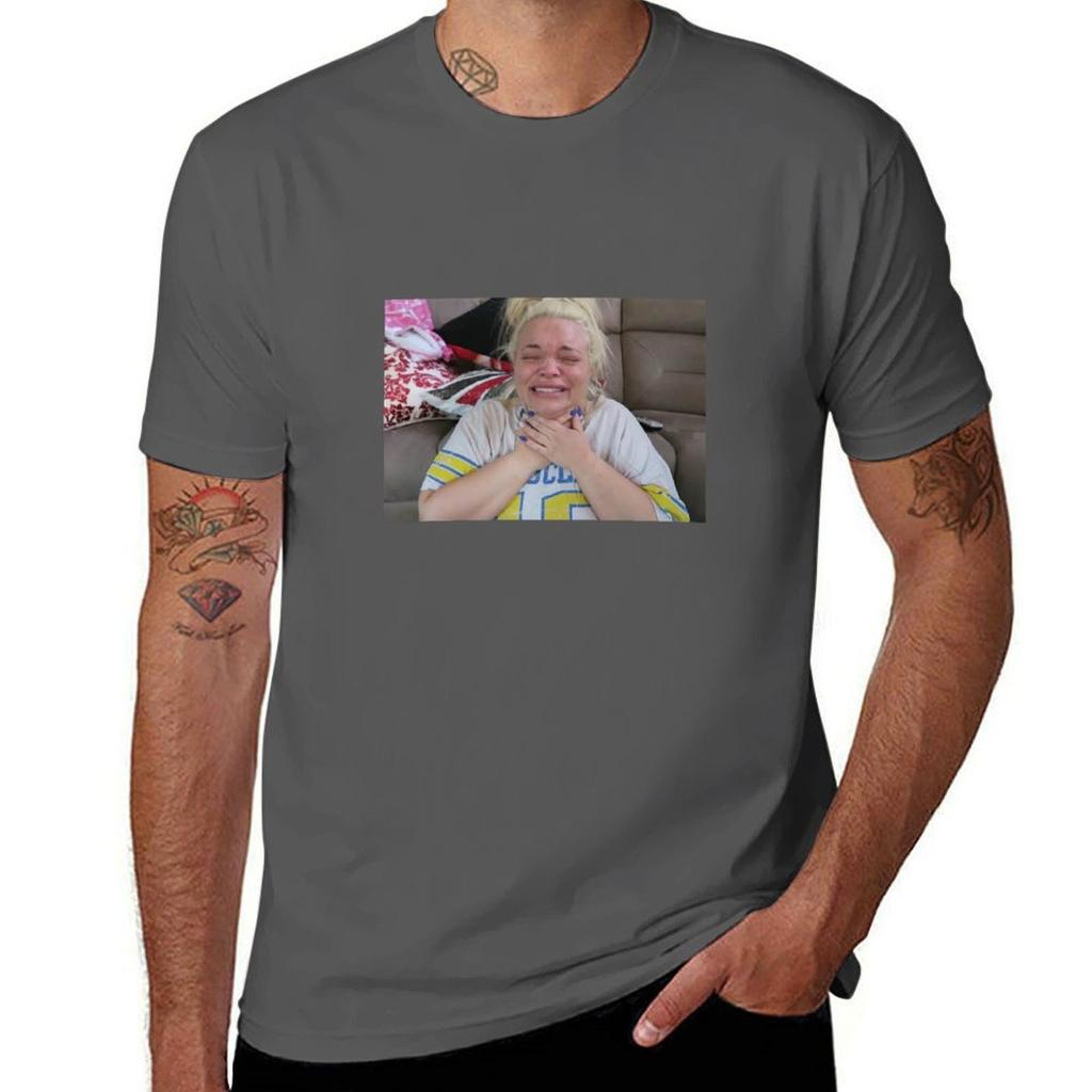 Trisha Paytas Crying Meme TShirt Work Outdoor Short Sleeve Tee
