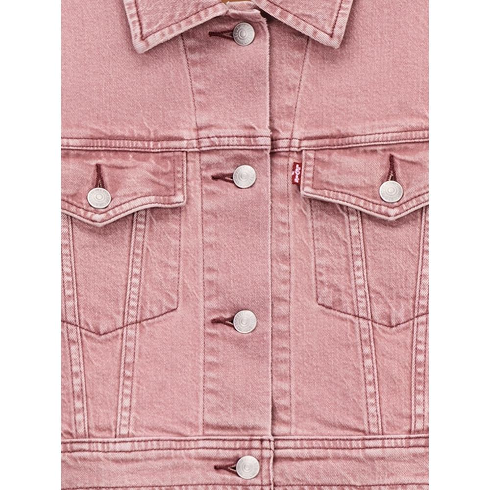 Levis Versatile Loose Fit Lapel Simple Jacket Women Jackets Pink 001C7-0001