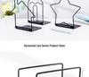 Minimalist Iron Bookends Set - 4-Piece Desktop Book Holder for Students