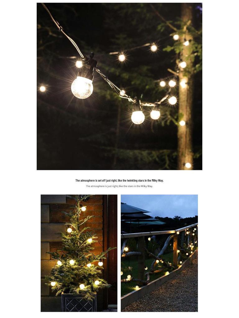 Waterproof G50 LED String Lights: Camping, Awning, Wedding, Christmas Decorations