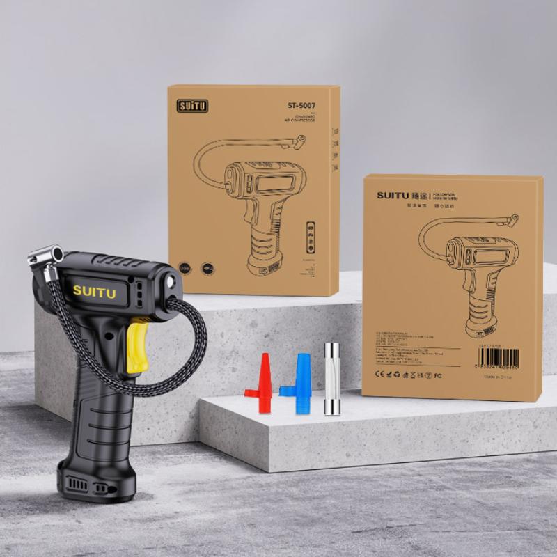 Pompă de aer pentru mașină Pompă gonflabilă pentru anvelope fără fir/cu fir Compresor portabil de aer pentru mașină pentru bicicletă auto