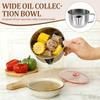 Oil Soup Seperator Stainless Steel Gravy Separator with Lid Multi-purpose Oil Filter Heat Resistant Fat Separator for Kitchen