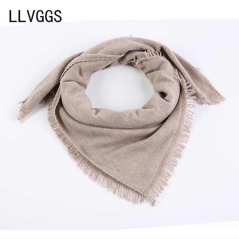 Ladies full hair scarf casual fashion versatile simple comfortable business travel autumn and winter windproof warm