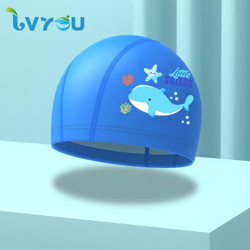 

New Children s Swimming Cap Is Waterproof Hair Care Comfortable PU Coated Cartoon