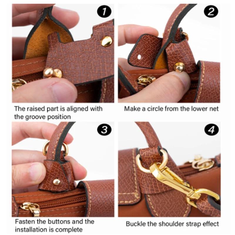 EverToner Bag Punch-free Buckles for Long-champ Shoulder Strap Protective Cover Belt Tire Button Metal Bag Accessories