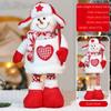 Santa Claus Christmas Telescopic Doll Standing Posture Snowman Elk Decoration  Wall Decoration