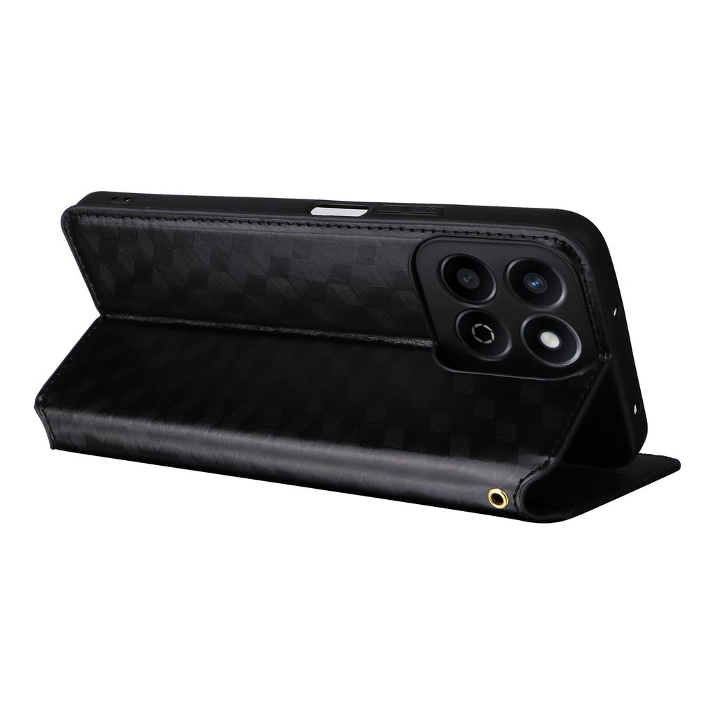 For Honor X7c 4G/200 Smart 5G/Play 60 Plus 5G/Play 9T Case Rhombus Imprint PU Leather Phone Wallet Cover