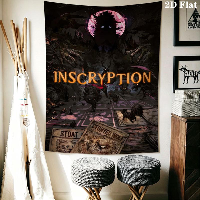 Inscryption Wall Hanging Printed Fabric Blanket Decorative Tapestries for Bedroom Living Room Home Decor