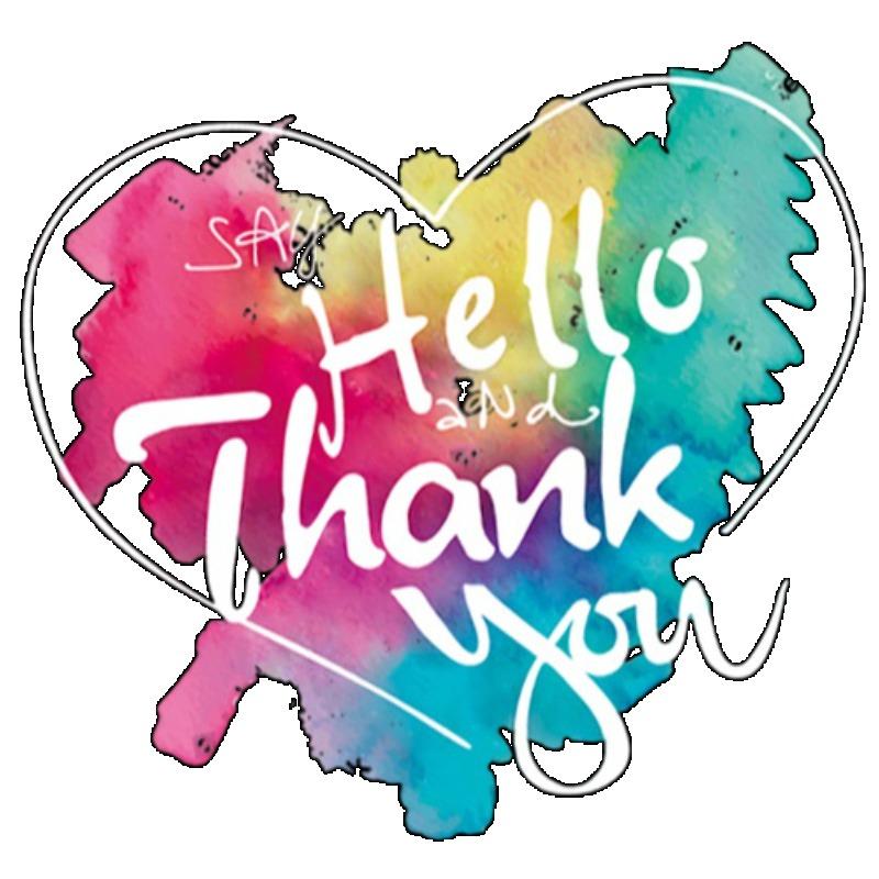 Women Casual T Shirt Black Hello and Thank You Watercolor Heart Print Graphic Tee Daily Wear Fashion Top