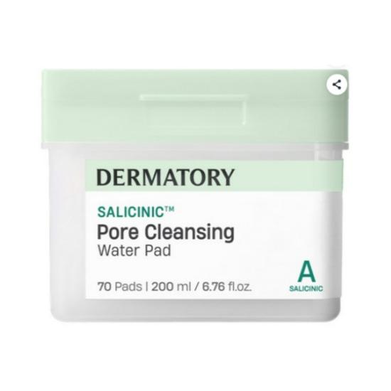 Dermatory Salicinic Pore Cleansing Water Pad Exfoliating & Sebum Control 70 Pads 200ml