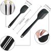 Dough scraper (4 pieces), silicone spatula with metal core, heat-resistant up to 230 C, BPA-free silicone kitchen gadget, ideal for cooking and baking