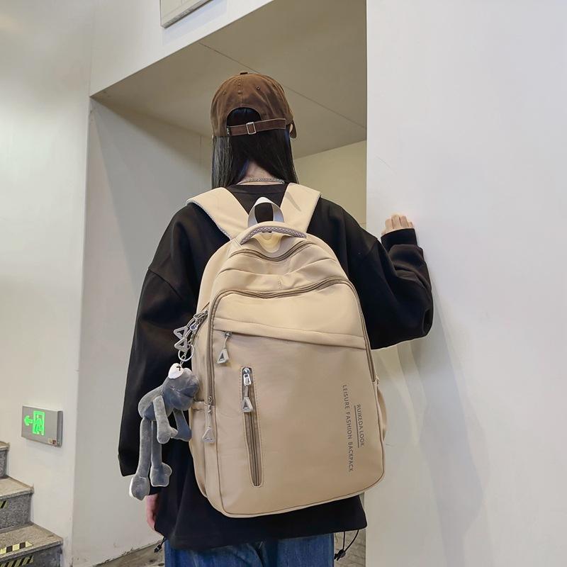 

Школьный рюкзак для женщин, рюкзак для старшеклассников для студентов-очников, однотонный рюкзак для мужчин хаки