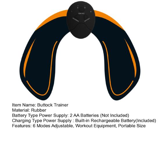 Trenažér hýždí s dálkovým ovládáním 6 nastavitelných režimů Inteligentní toner na kyčle Glute Toner EMS svalový stimulátor Booty Training Patch Massager Tréninkový stroj