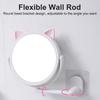 Wall Mounted Foldable Extending Arm Bathroom Mirror With Swivel Suction For Cosmetic Makeup No Drill Required