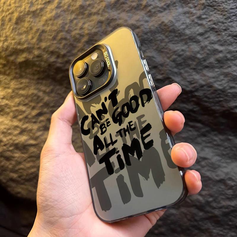 Personalitate Umbră Dublă Dezordonat Englez Telefon Pentru iPhone 16 Pro Max 15 14 13 12 11 Husă Carcasă Funda Coque Bumber Shell