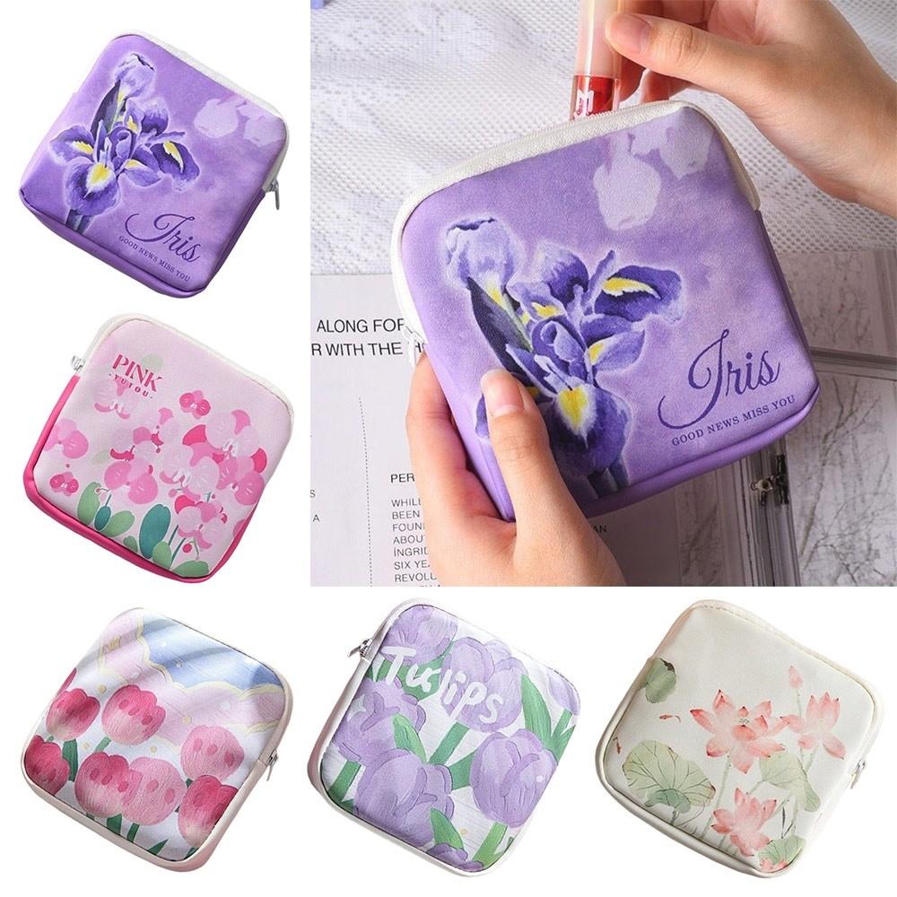Portable Sanitary Pads Bag Large Capacity Earphones Data Cable Storage Period Bag Multi Function Waterproof