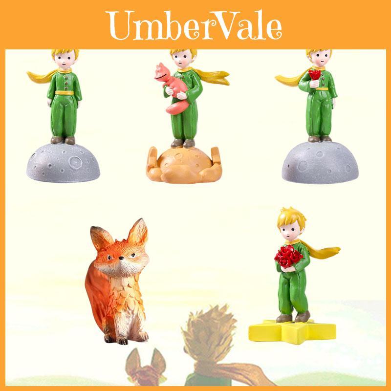 Adorable Little Prince Resin Crafts Fox Cake Baking Eternal Flower Mini Ornaments