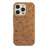 Gilt Stars Are Suitable for Iphone17promax Apple 16 Mobile Phone Case 15 Autumn and Winter Retro Brown 13 Leather 11 Soft Shell