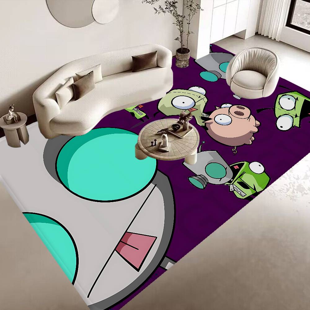 Invader Zim Cartoon Anime Floor Mat Floor Mat Rectangle Anti-slip Home Soft Badmat Front Door Indoor Outdoor Mat Welcome Doormat