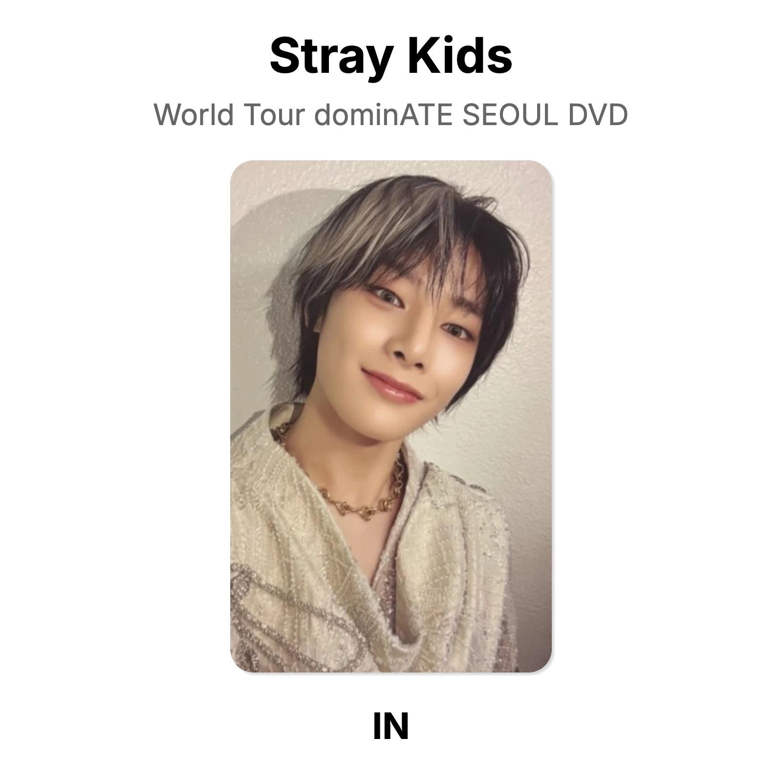 Stray Kids Мировой тур dominATE SEOUL DVD Официальная фотокарточка I.N