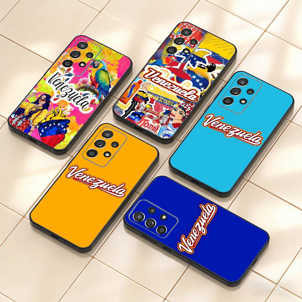 V-Venezuela Art Print Phone Case For Samsung S25,S24,S21,S22,S23,S30,Ultra,S20,Plus,Fe,Note,10,9,5G Black Cover
