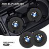 2pcs Car Coasters Water Cup Holder Pads Cup Slot Non-Slip Mat For Bmw E46 E39 E90 E60 E30 F10 F11 F20 F30 G20 G30 X1 X3 X5 Z4