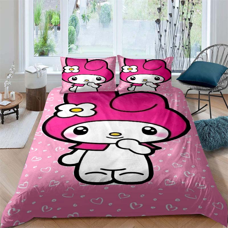 Cartoon My Melody Soft and Comfortable Duvet Cover, Children's Bedding Set Gift, Extra Large Size, Multiple Sizes Available.