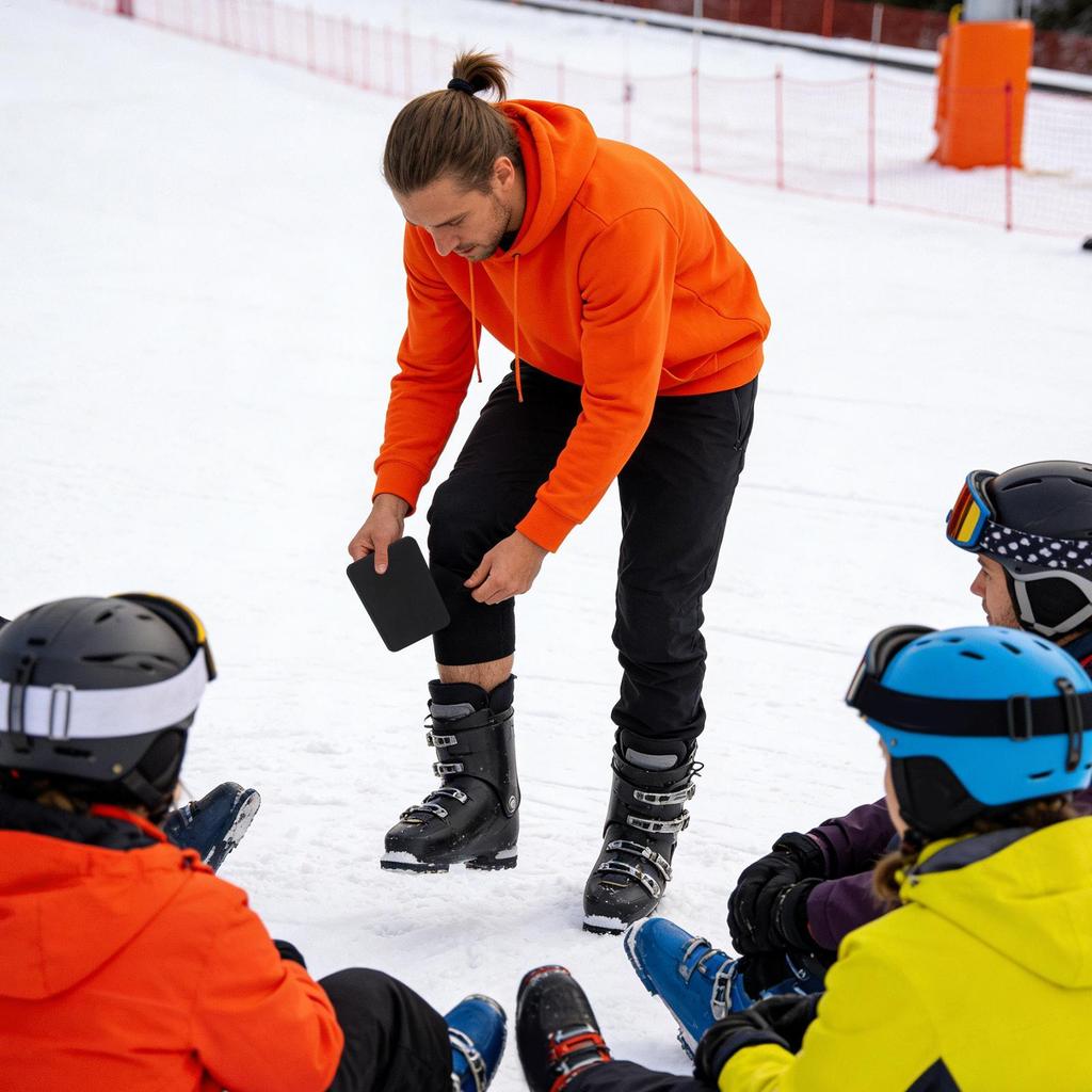 Ski Boot Shin Pad 4-Pieces Foam Guard Padding Ski Protector Shin Padding for Men Women Adults Youth Players Hobbyists