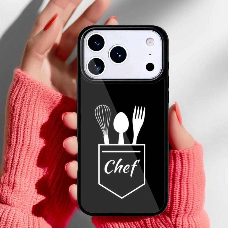 Love Baking Chef Knife style Phone Case for iPhone 17 16 15 14 13 Pro Max Back Cover for 12 11 Pro Coque