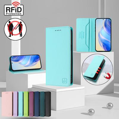 Luxury Leather Case For Xiaomi 15 13 14T 12T 13Ultra CC9E POCO M6 F6 C61 F5 RFID Blocking Card Slots Magnetic Attraction Stand Shockproof Flip Cover