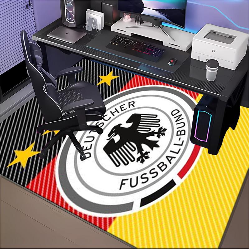 Germany Football Emblem Printed Office Carpet Chair Cushion Entryway Rug, Rugs for Living Room, Bedroom Christmas gifts