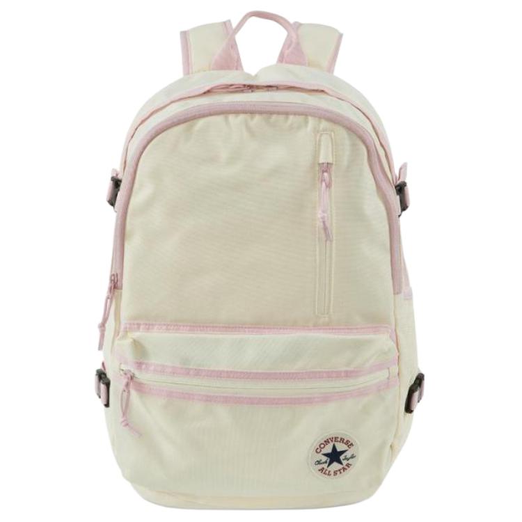 Converse Sports Leisure Brand Logo Embroidery Decoration Polyester Backpack Women Backpack White Pink UA5797-W2Y White Pink Color 5660₽
