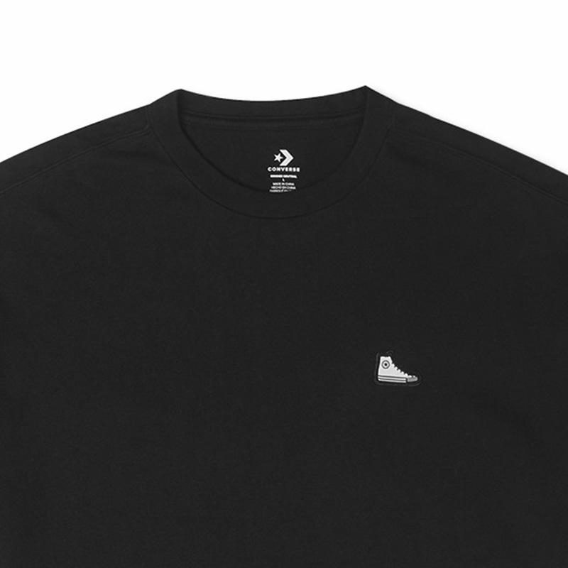 Converse Go-To Sneaker Patch T-Shirt Asia Sizing 'Black' Unisex 10025397-A01