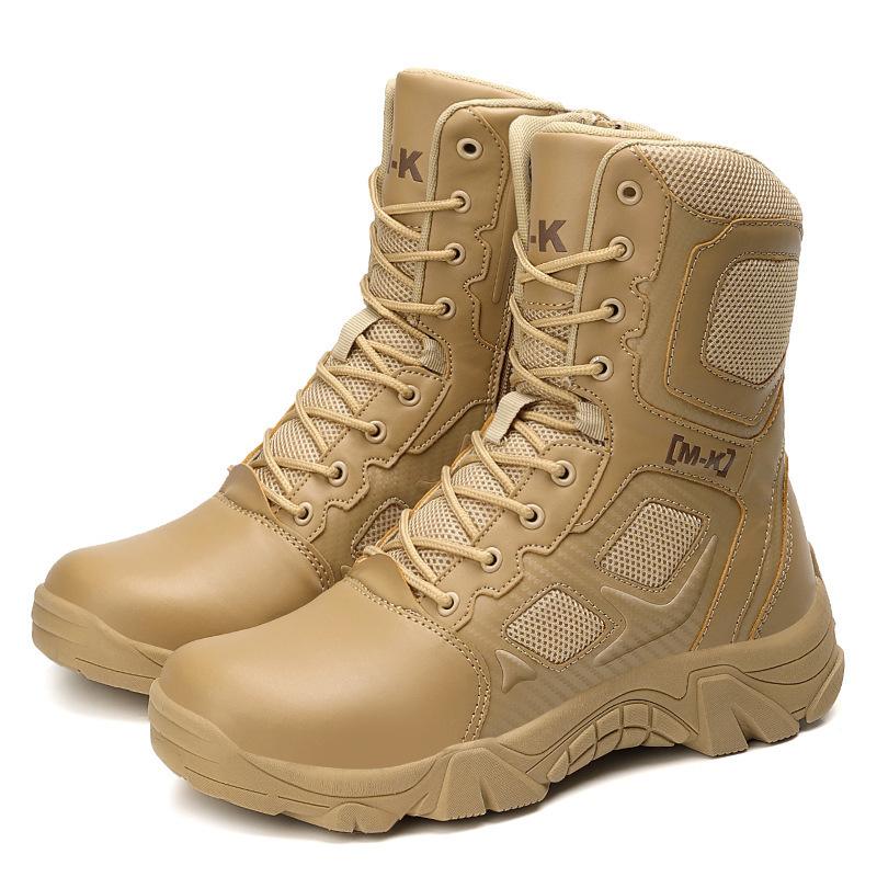 

New high-top tactical military boots outdoor hiking hiking shoes type soldier combat boots men s land training boots men s shoes 47 пісочний