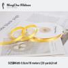 0.6cm Polka Dot Satin Ribbon for Gift Wrapping and DIY Crafts with Flower Bouquet Design