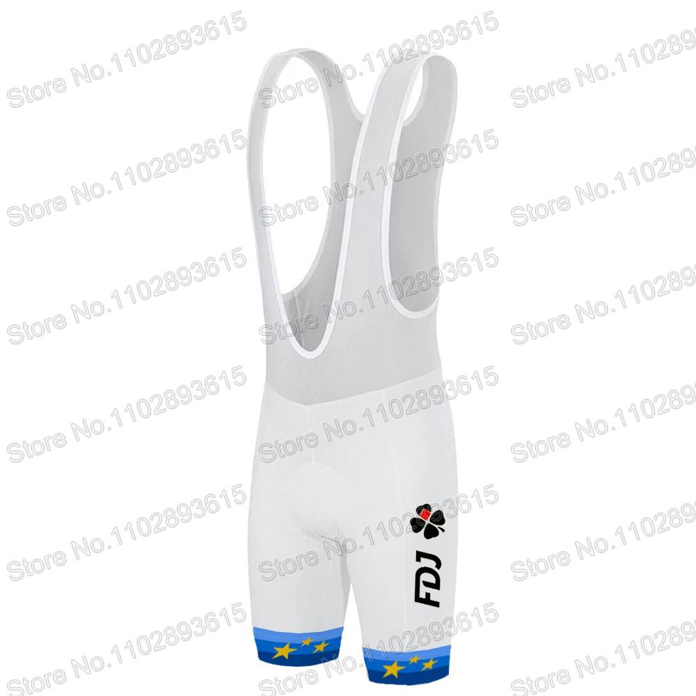 Eurpean FDJ Team Cycling Jersey Set Short SLeeve Clothing Road Bike Shirts Suit Bicycle Bib Shorts MTB Ropa Maillot