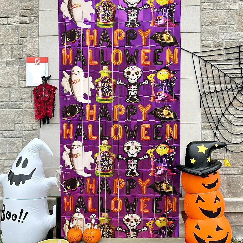 Halloween Pumpkin Lantern Balloons with Handheld Sticks for Party and Kindergarten Decorations