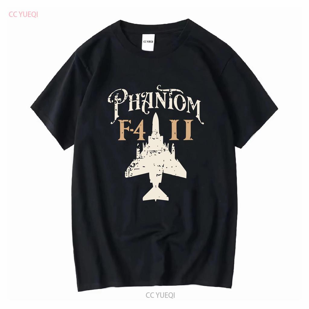 Vintage F 4 Phantom Ii Fighter Jet Aircraft Front And Back Premium T Shirt Size Vintage Washed Homme Casual Stylish Graphic
