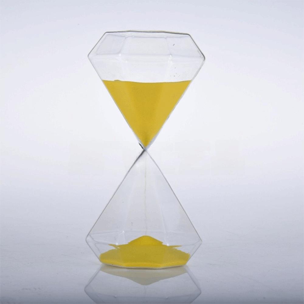 Creative Diamond Shape Sand Clock 5 Minutes Simple Hourglass Sand Timer Home Decoration жёлтый