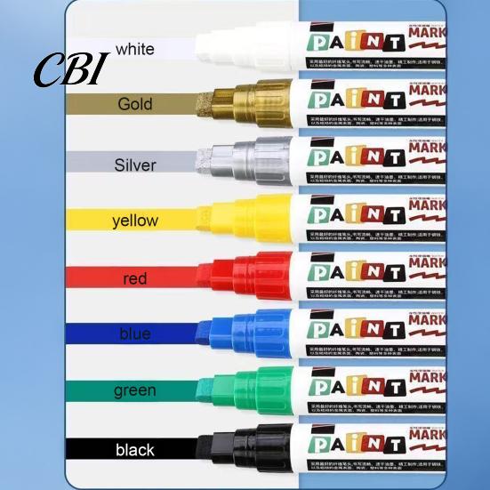 Stahl- und Steinmarker 12 Farben Flachspitzer Farbstift, Ölbasierter Breitstift für Metall Reifen Glas Keramik Leder, Wasserdicht Schnelltrocknend Touch