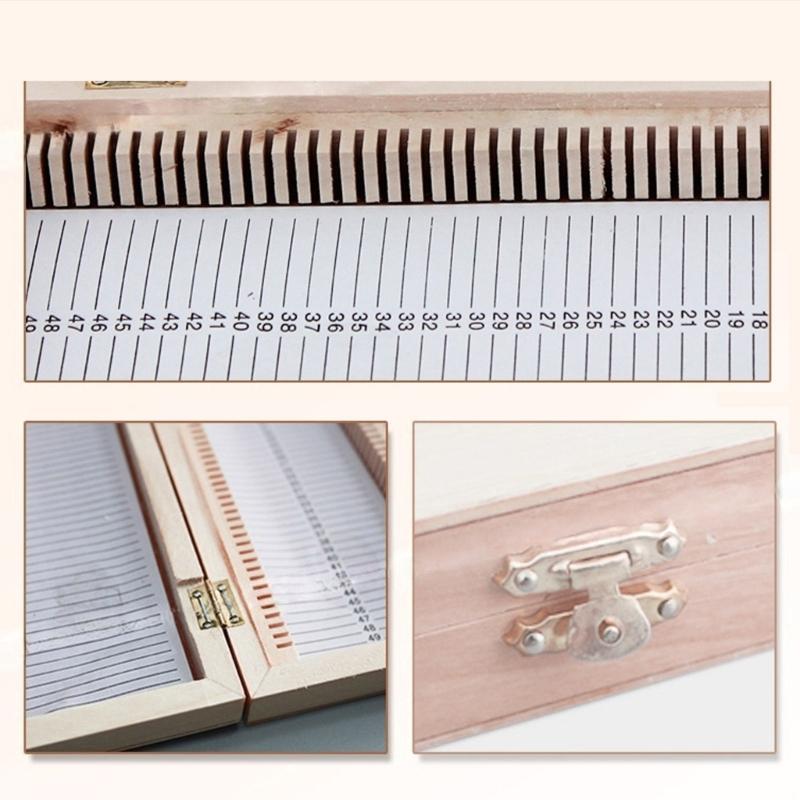 Aufbewahrungsbox aus Holz mit Metallscharnier für 50 Stück Mikroskop-Objektträger für biologische Präparate