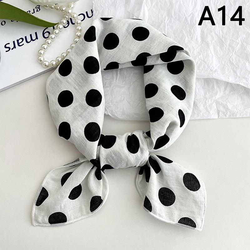 56Cm Ladies Headband Cotton Linen Square Scarf Korean College Girls  Elegant Neck Scarves Sun Protection Headscarf