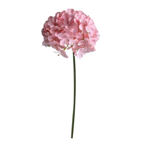 Artificial Hydrangea Flower Large Lifelike Faux Silk Flower with Stem Full Fake темно-розовый