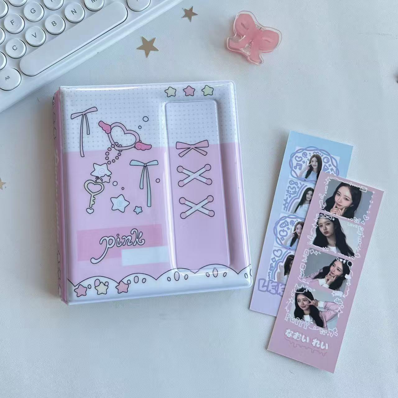 Four-Leaf Clover Series Polaroid Card Holder with Four-Grids for Large and Small Card Storage