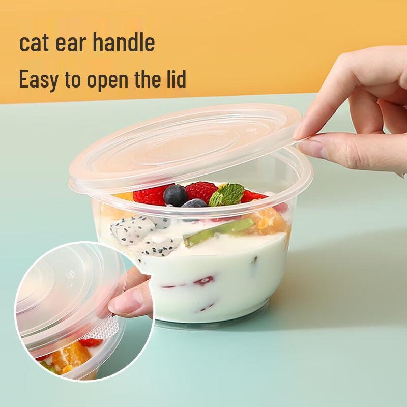 Meiliya Einweg Runde Zellstoff-Lebensmittelbehälter mit Deckeln