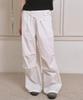 THE GREEN LAB Star Stud Belt Parachute Pants [White]