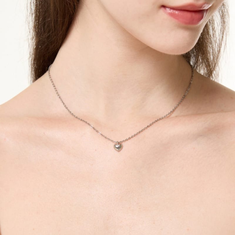 

L’OMBRILLANT Apple Heart Surgical Necklace SILVER_FREE