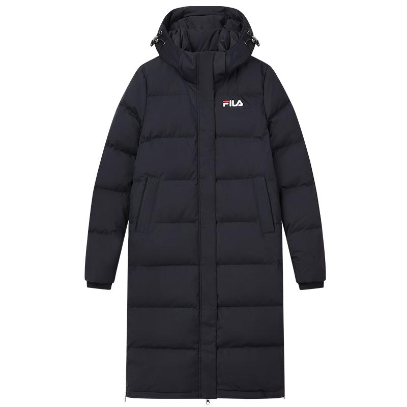 FILA Women's Winter Hooded Mid-Length Down Jacket